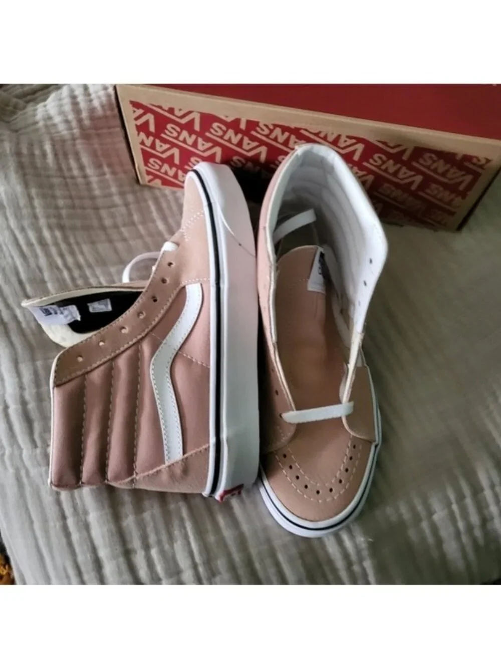 Vans Sk8 Hi Classic Women Size 5 Mahogany Rose and True White 042026 - Picture 2 of 9
